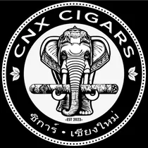 CNX Cigars elephant emblem logo, Chiang Mai cigar lounge