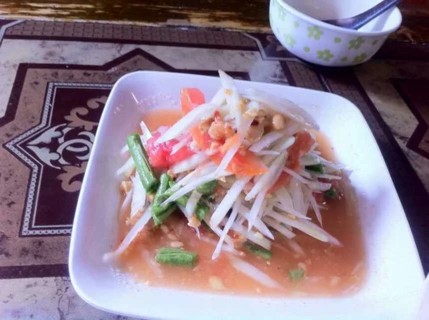 Som tum papaya salad Thai restaurant Chiang Mai
