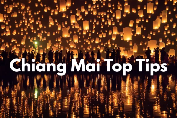 Yi Peng lanterns rising over Chiang Mai at night