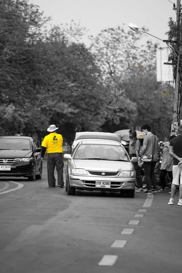 Shayne in his Chiang Mai Clean City shirt out on the streets